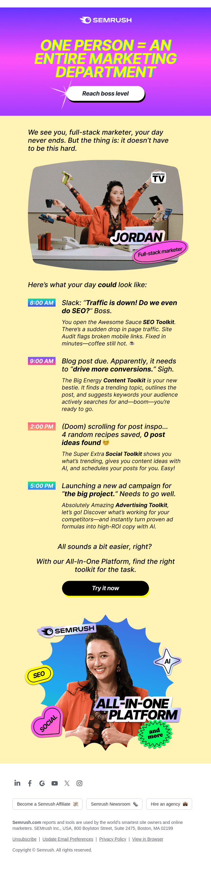 A day in the life of a full-stack marketer