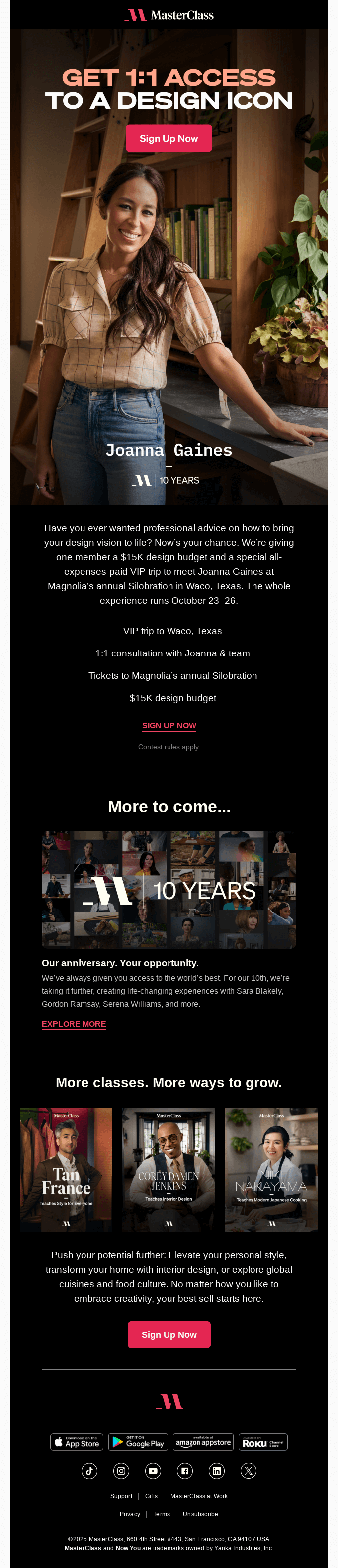 Be Joanna’s VIP guest at Magnolia’s biggest event